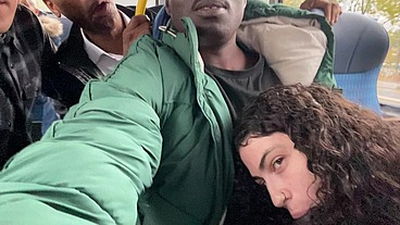 Pre Shoot Bang on Bus in Prague