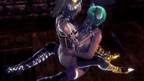 futa bowsette with a futa succubus- super maria parody