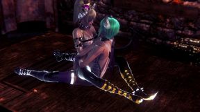 futa bowsette with a futa succubus- super maria parody