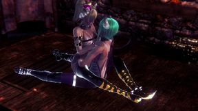 futa bowsette with a futa succubus- super maria parody