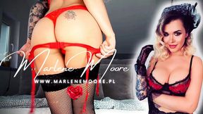 Hot blonde MILF Marlene Moore in stockings