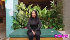 Stunning Brunette with a Curvy Figure Impresses at Her Job Interview