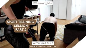 Nylon Slave's Playful Training: Sporty Rewards & Fetish Game - Maîtresse Julia