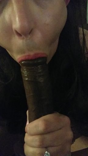 Black Cock Sissy Girl Sucks BBC