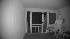 transjamie - taking the big cock raw on the screened porch