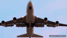 A pilot fucks hot stewardess