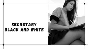 Black and white secretary