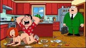 Cuckold&#039;s Sexual Fantasies. Cartoon. Parody