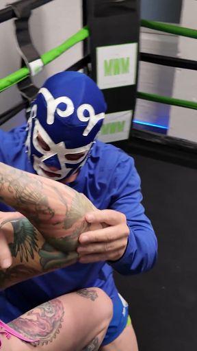 Muscle Worship! Phoenix Star Vs Masked Rider - Featuring Mixed Wrestling,