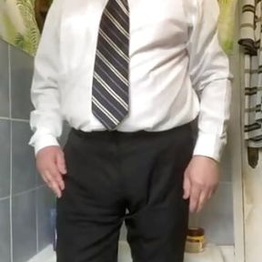 Take a bath in a suit