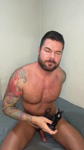 Deep Anal Vibrator Play & Massive Cumshot