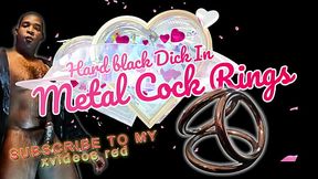 Mega Hard Black Dick Stuffed Into Hot Metal Cockring