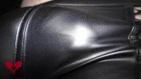 she rubs the penis through the panties and opens the urethra.