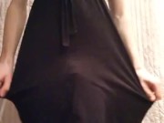 Boy wears a Black Skirt