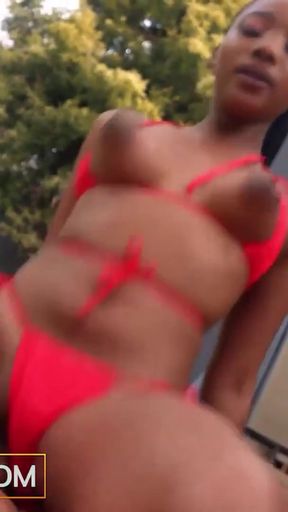 Big Tits &amp; Bubble Butt Black Babe Railed POV Doggystyle By BWC Outdoors   Clip 2