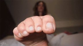 Slave eats Goddess' Stinky Toejam and Foot Sweat
