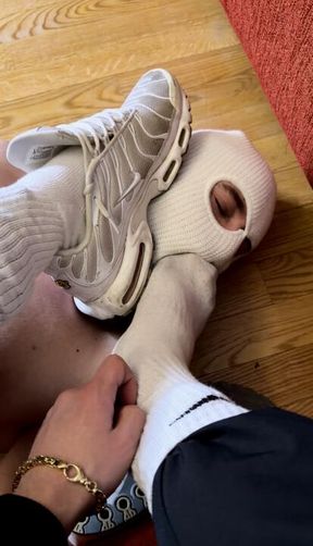 German Loser Destroyed by My Disgusting Socks & Trainers….