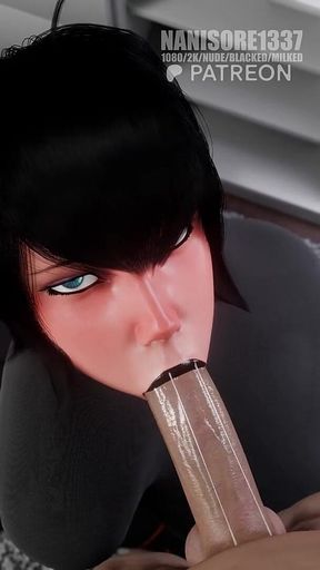 Mavis Sloppy Blowjob Rule34 3D Animation