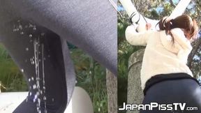 Bound Asian girl accidents in panties