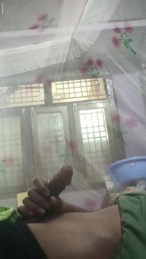 Masturbation - Alone boy thinking her GF and mastrubating at home