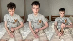 three days abstinence ends in twink bed flooding