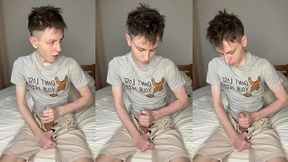 three days abstinence ends in twink bed flooding