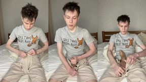 three days abstinence ends in twink bed flooding