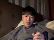Cute Asian Twink Andrew Tran blew a huge load