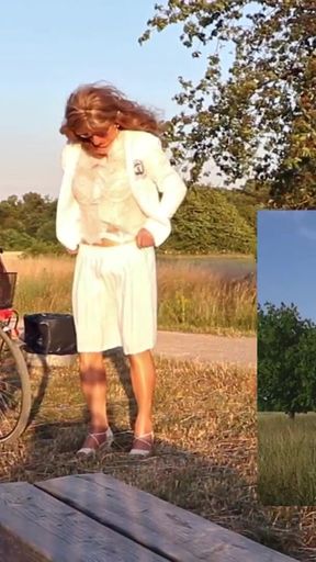 Epic moment from &quot;Plugged Biking In Shiny Nylon Stockings&quot;