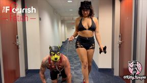 Kitty Kewpie Pegs BadPupAsh and spankings galore before he creampies her in return