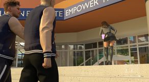 Animated Railey joins in for a wild 3D session