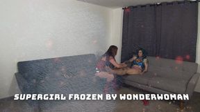 WonderWoman Freezes Supergirl for her pleasure 5