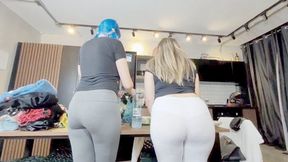 WAKING UP LATE FOR CLEANING WITH STINKY FARTS - BY PENELOPE PINK AND SCARLET BLOND - CLIP 2 IN FULL HD