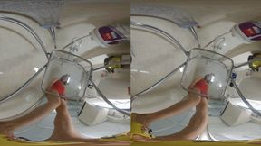 ANNA trampled the dwarf FARTING on her buttocks at 180 degrees in 3D VR.