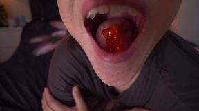 Giantess Turns Slaves into Gummies & Worms then Devours Them – Vore