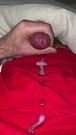 Squirting Cum All Over My Red Tommy Boxer Briefs
