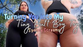 Turning You into My Tiny Butt Boy Toy - You Watch Giantess Sydney Screams Squat Over You, Too Mesmerized by Her Ass to Run, Before Being Turned into Ass Addict - GTS FemDom POV, Giantess POV, Macrophilia - HD 1080 WMV