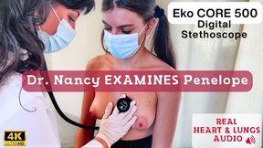 Dr. Nancy EXAMINES Penelope's HEART & LUNGS with the Eko CORE 500 DIGITAL STETHOSCOPE - Real HeartBeat - Lungs AUDIO - Loud Heart Murmur at Left Lateral Decubitus Position *in 4K*