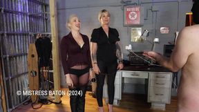 Double Domme Hand Tawsing