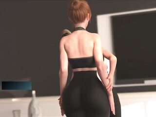 Large Booty Stepmom Leggins Phant Brokes Whilst That babe Doing Yoga With Stepdaughter Infront Her Stepson