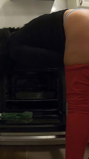 Must-see moment from &quot;While waiting for my girlfriend I fucked her step mom  cleaning the kitchen, she lets me do it and&quot;