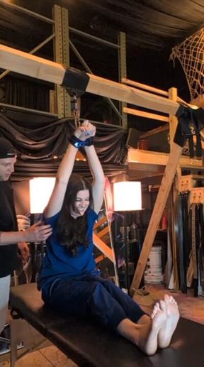 Ticklish Nurse is Restrained and Teased by Her Patient