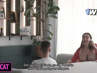 Step mamma Seduces Step son While Husband’s Away—Will Her Naughty Phone Call End in a Taboo Fuck?!