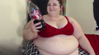 SSBBW Chugging and Burping | 2-Liter Soda Bloat | Veronika Jade