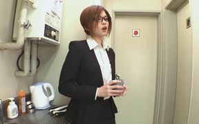 Office Lady's Private Pleasure: Rin Amane's Vibrator Tease