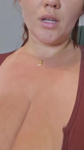 Can you guess who walked in on me shaking my tits for my fans?