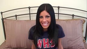 Very Petite and Fit Teen With Abs Gets Fingerfucked and Sucks Cock