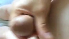 My Shaved Uncut Cock Masturbation with Cum Shot