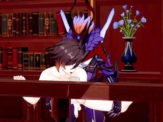 Tartaglia BREEDS Zhongli to ORGASM - Genshin Impact Queer Animation