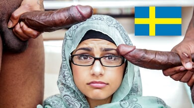 Mia Khalifa takes on two well-endowed Black men in a steamy threesome